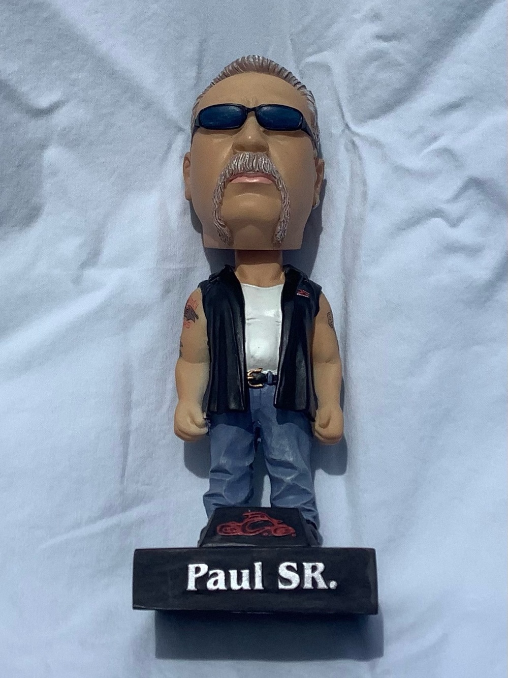 Paul SR. Bobblehead Action Figure - Black Vest, Blue Jeans